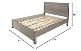 Fast Furnishings Queen Grey Wood Bed with Headboard